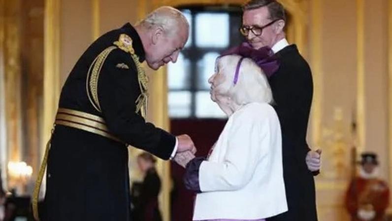 Betty Brown and King Charles III at Windsor castle
