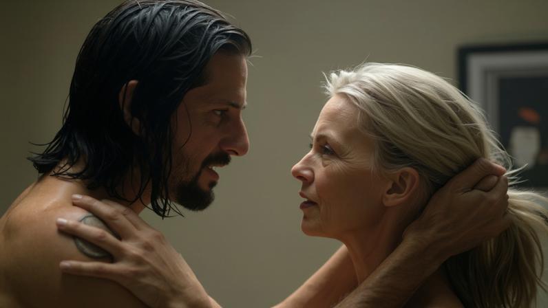 Anthony Guidera e Natasha Henstridge em "A Experiência" (1995)
