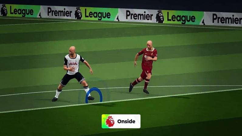 Impedimento semiautomático utilizado na Premier League. (Genius Sports/Divulgação)