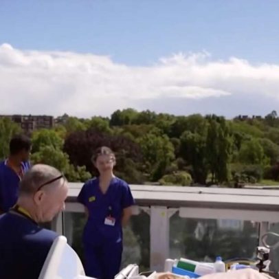 Hospital de Londres coloca pacientes da UTI em jardim ao ar livre