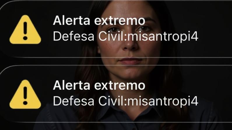 Brasileiros de diferentes regiões receberam uma mensagem com a palavra "misantropia" na madrugada deste sábado (20)