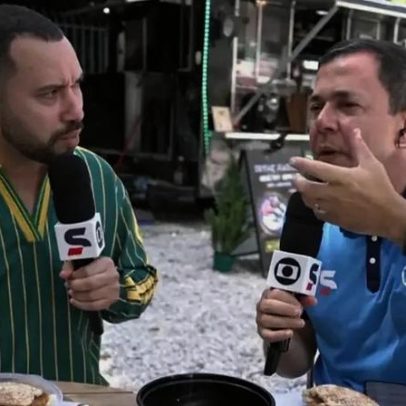 Gil do Vigor reage ao provar café gringo ao vivo na TV Globo