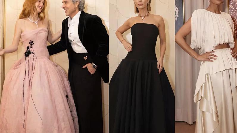 Renda dramática, seda plissada e black tie moderno: Marina Ruy Barbosa e Alexandre Nero se reencontram em noite de gala com Mariana Ximenes, Camila Pitanga e outros famosos.