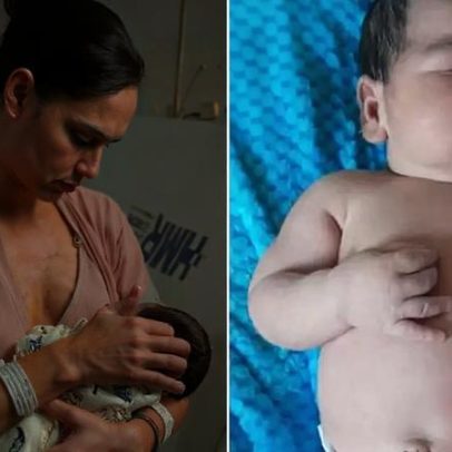 Mãe fica surpresa com tamanho incomum de bebê em parto normal