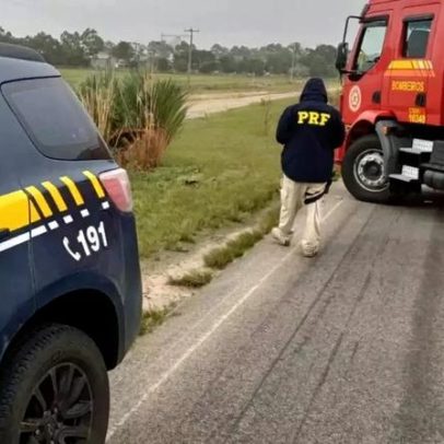 Homem morre em colisão entre carro e caminhão na BR-471, Santa Vitória do Palmar