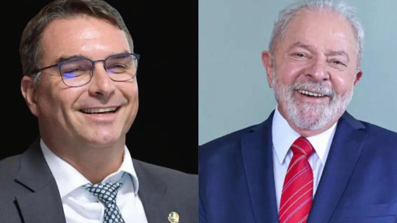 Flávio Bolsonaro e Lula