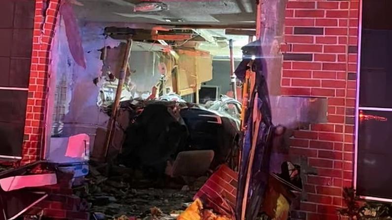 A Tesla crashed through the front of a Katy home in Texas on 19 June 2026.