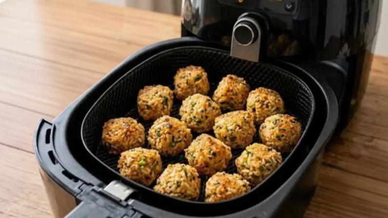 Bolinho de arroz na airfryer.
