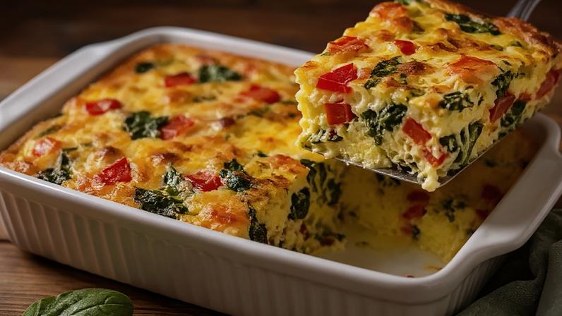 omelete de forno.
