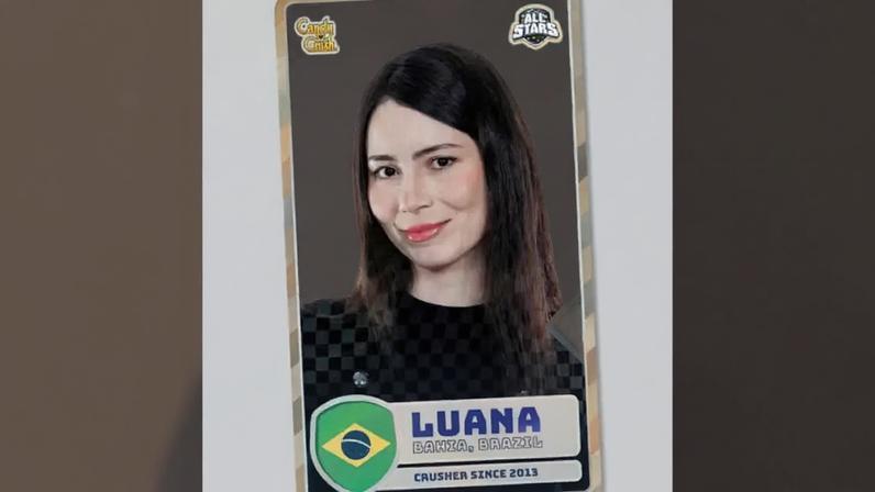 Luana, campeã de Candy Crush -Divulgação