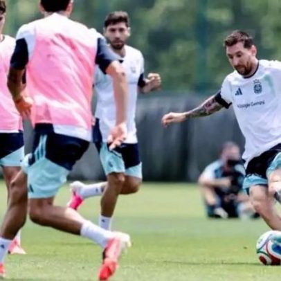Scaloni testa duas formações para a estreia da Argentina na Copa