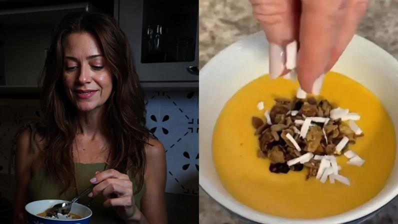 Letícia Spiller ensinou uma receita de iogurte proteico simples e refrescante, que ajuda na saciedade e no equilíbrio alimentar