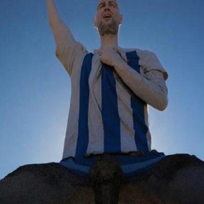 Nova estátua gigante de Messi divide opiniões e vira piada na Argentina