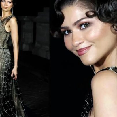 Zendaya brilha em vestido de cristais Armani na première de Homem-Aranha em Roma