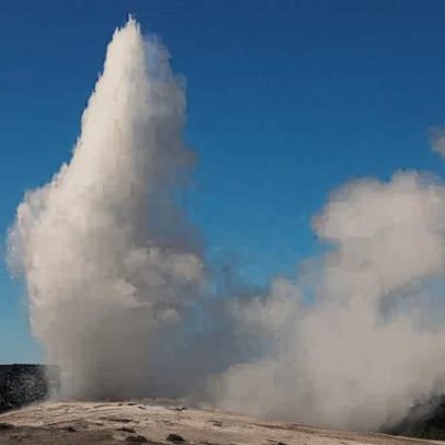 Géiser Old Faithful, de Yellowstone, inspirou o Parque do Zé Colmeia