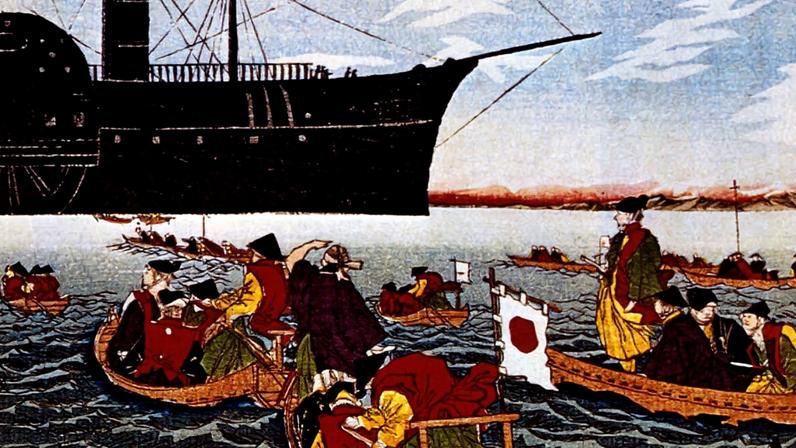 Technology shock in Tokyo Bay, 1853.