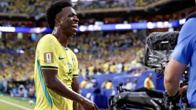 Vini Jr marcou nos três jogos do Brasil na fase de grupos –