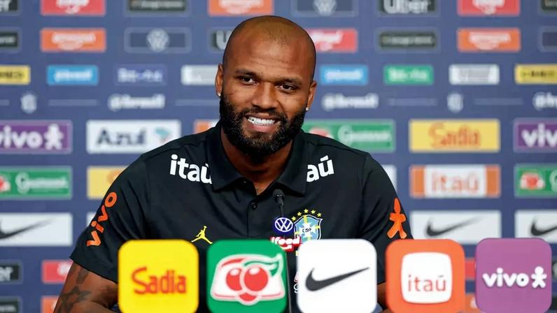 Igor Thiago, atacante da Seleção Brasileira, em entrevista coletiva