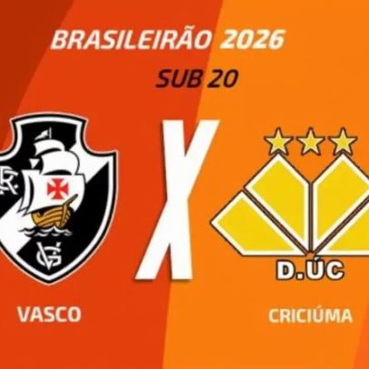 Vasco x Criciúma Sub-20: onde assistir, escalações e arbitragem