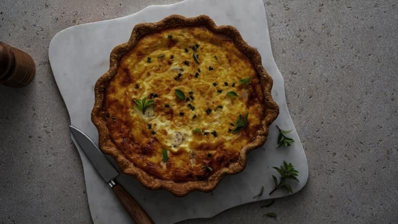 Torta proteica de frango com ricota
