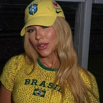 Virginia Fonseca celebra gol de Vini Jr. na estreia do Brasil na Copa do Mundo