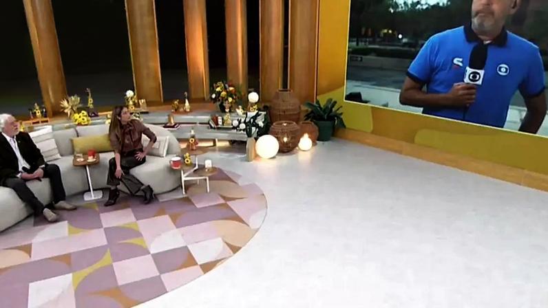 Escobar passou mal durante entrada ao vivo na Globo – Reprodução de vídeo