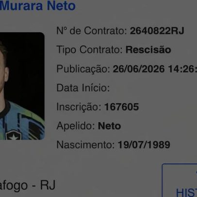 Botafogo encerra contrato com o goleiro Neto