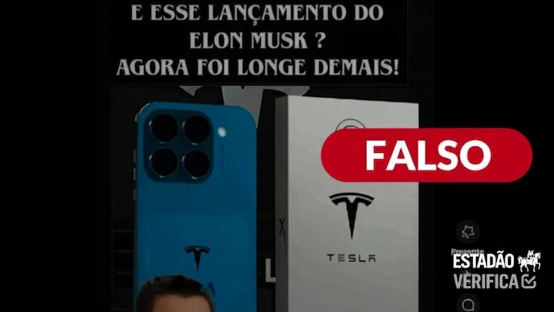 É falso que empresa de Elon Musk tenha lançado celular