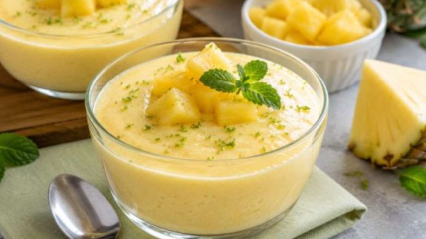 mousse de abacaxi fit.