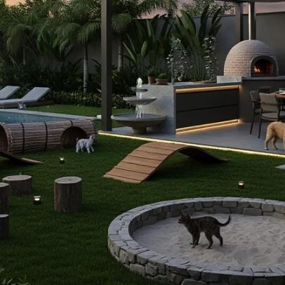 Quintal pet friendly une segurança animal e estética moderna