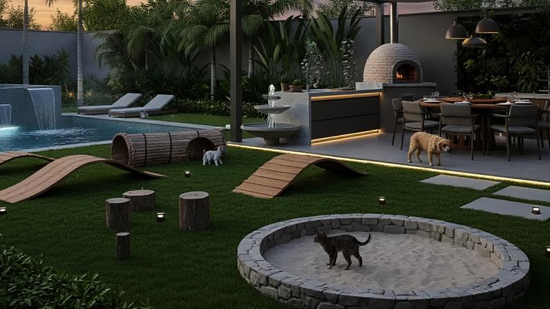 Quintal pet friendly une segurança animal e estética moderna
