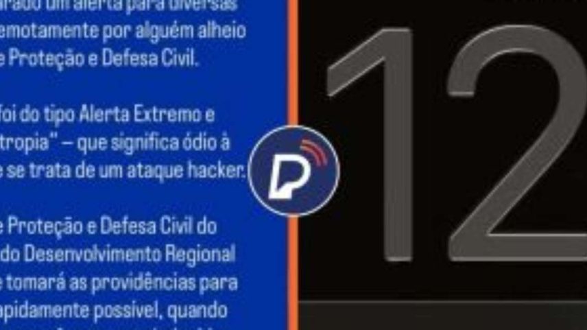 Nota Oficial emitida pela Defesa Civil Nacional