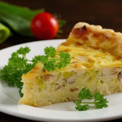 Quiche de alho-poró com queijo é receita leve que conquista na primeira fatia