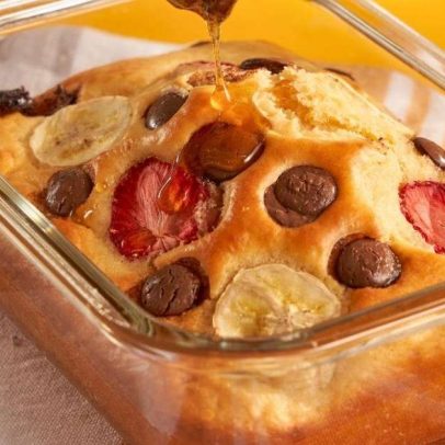 Panqueca doce rápida na air fryer pronta em minutos