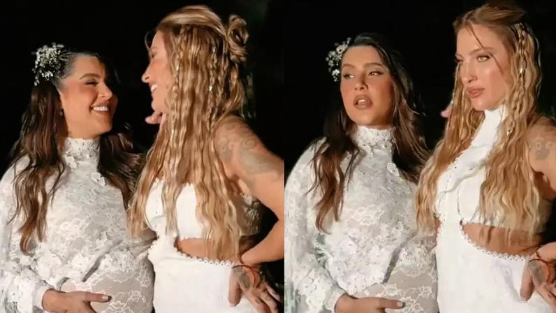 Tati Dias e Lauana Prado se casam neste domingo, em Ubatuba; cerimônia acontece durante a gravidez de sete meses da cantora