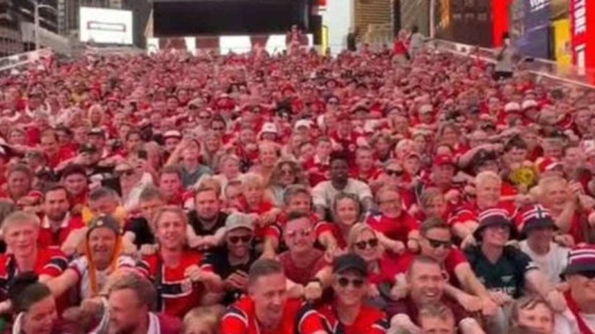 Noruegueses fizeram a festa na Times Square –