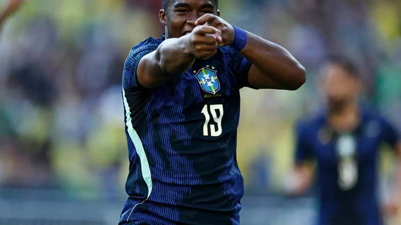 Endrick com a Seleção Brasileira