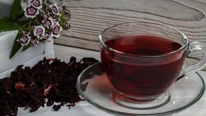 chá de hibisco.