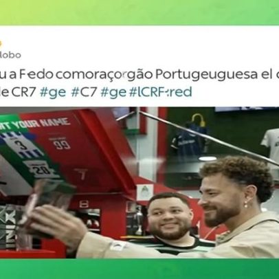 Filho de Cristiano Ronaldo faz brincadeira e aplica caneta no pai em vídeo