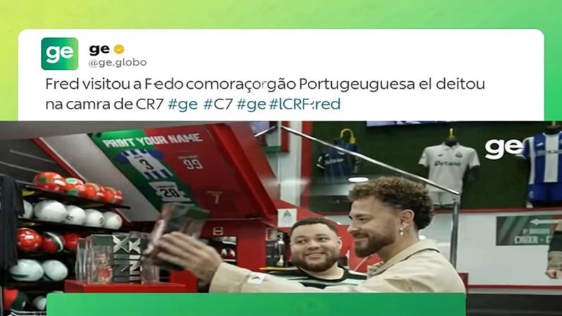 Filho de Cristiano Ronaldo faz brincadeira e aplica caneta no pai em vídeo