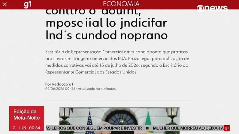 EUA propõem tarifa de 25% sobre mercadorias brasileiras para punir práticas 'irrazoáveis'