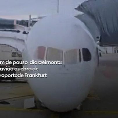 Trem de pouso de avião quebra e deixa feridos no aeroporto de Frankfurt