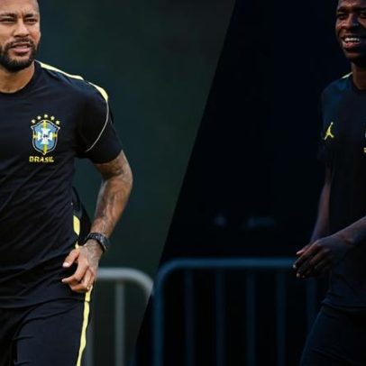 Seleção treina nos EUA com grupo reduzido; Neymar acompanha Vini