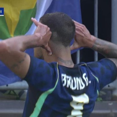 Brasil abre o placar com Bruno Guimarães aos 6 minutos contra o Egito