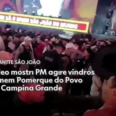 Policial agride homem em Campina Grande durante São João; PM o afasta
