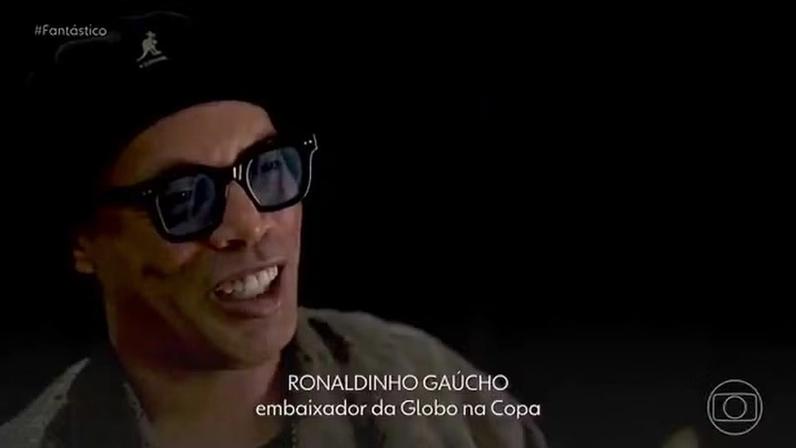 Ronaldinho Gaúcho será o embaixador da Globo na Copa do Mundo — Foto: Reprodução/TV Globo