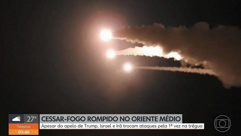 Apesar do apelo de Trump, Israel e Irã trocam ataques pela 1ª vez na trégua