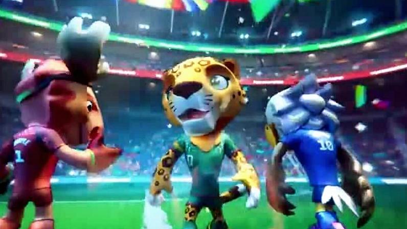 Mapple, Zayu e Clutch são as mascotes da Copa de 2026 — Foto: Divulgação / Fifa