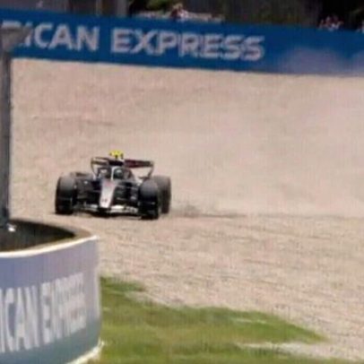 Gabriel Bortoleto sai da pista no primeiro treino da F1 em Barcelona