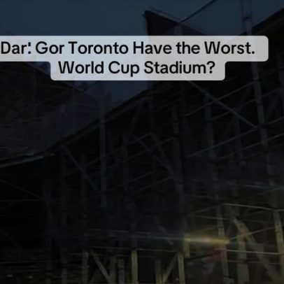 Torcedores ficam surpresos com andaimes e estrutura de estádio em Toronto